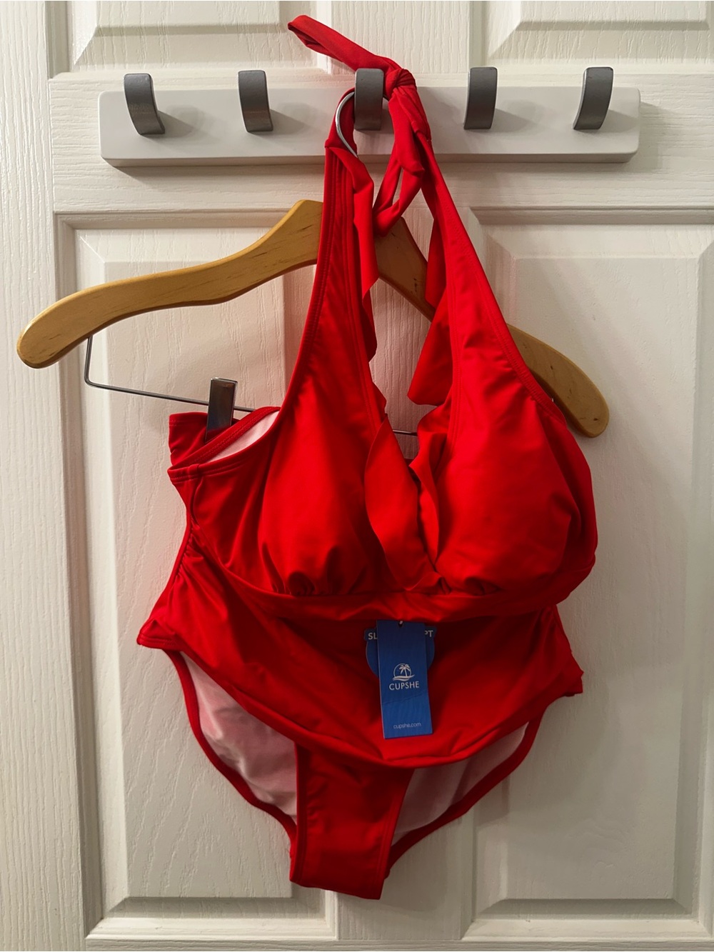 Cupshe Red Halter Two Piece Swimsuit